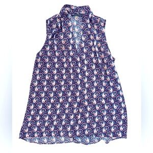 Rose and Olive size medium pretty patterned sleeveless tank blouse like new